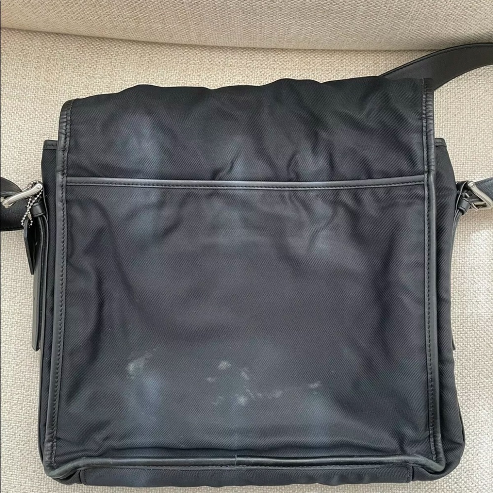 Coach Black nylon and leather trim messenger bag - Picture 12 of 15